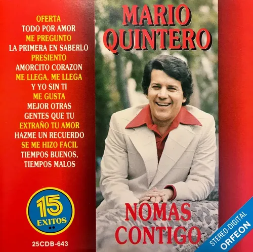 Cd Mario Quintero 15 Exitos Nomas Contigo | MercadoLibre