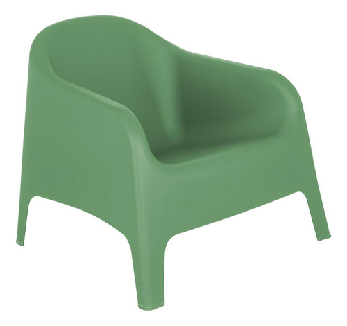 Cadeira Poltrona Para Jardim Varanda Skarpo Cor Verde-claro