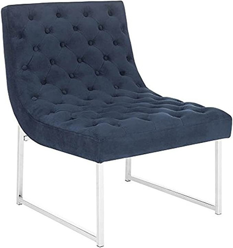 Safavieh Home Collection Hadley - Silla De Terciopelo Azul .