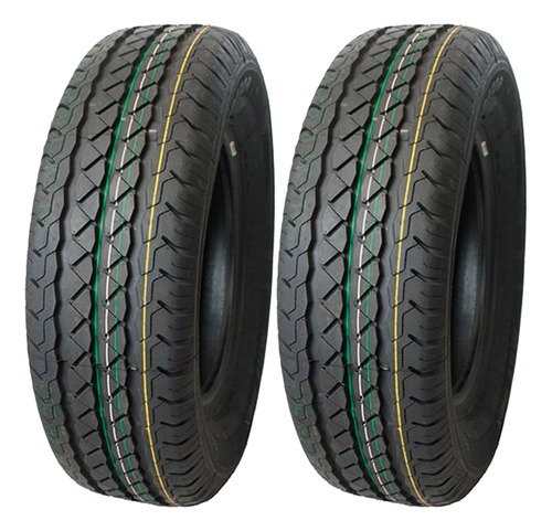 Kit Dois Pneu 205/75 R16c 8 Lona Novo Van Ambulância Escolar