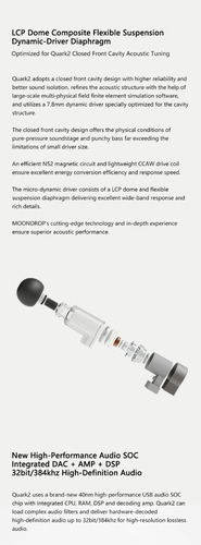 Audífonos In-ear Moondrop Quark2 Auriculares Con Mic Type-c