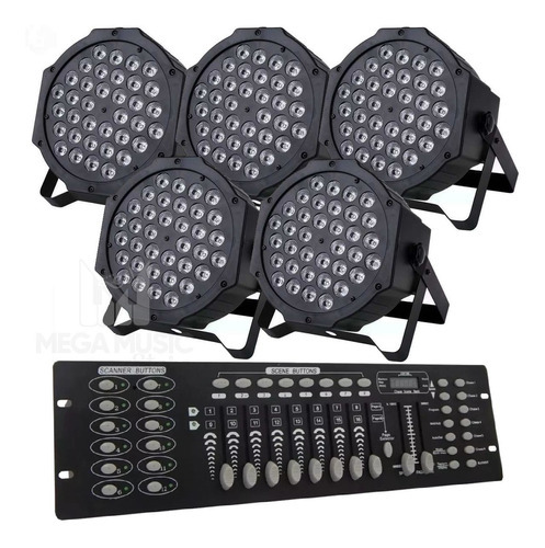 Luz de escenario LED tacho par GRUPO MEGA STORE 36 led 110V/220V luces color rgbw