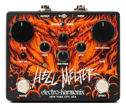 Pedal de distorsión Electro Harmonix Hell Melter