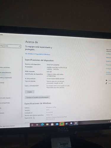 Computadora Dell I7