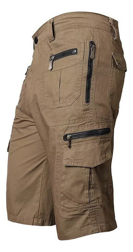 Pantalones Cortos Tipo Cargo Holgados Y Rectos Para Hombre