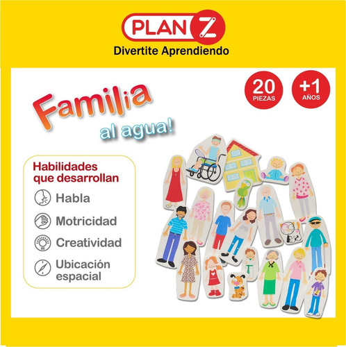 Imagen 2 de 10 de Familia Al Agua. Figuras De Goma Eva Para El Baño