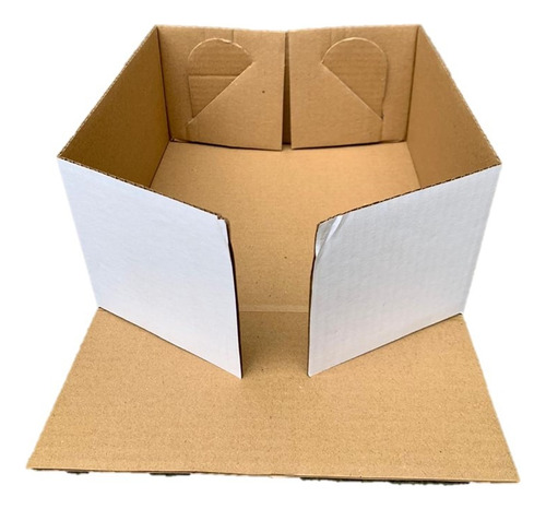 50 Caixas De Papelão Com Visor Para Bolo - 30x30x17cm