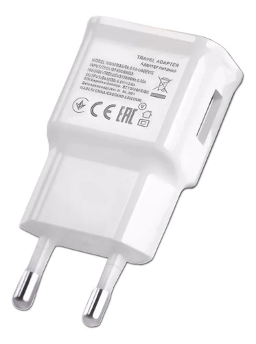 Carregador Fonte Celular Tomada Usb Plug Adaptador 5v Cor Branco