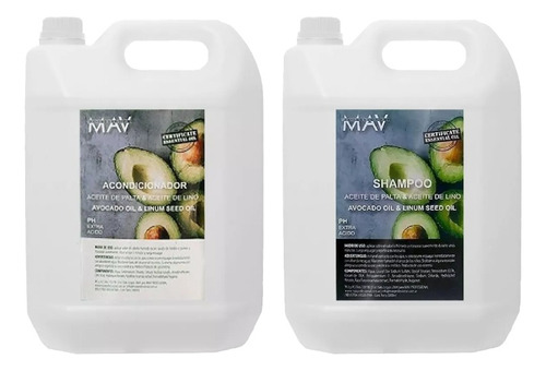 Kit Sh + Acond  C/aceite De Palta & Lino Mav 5ltsc/u 