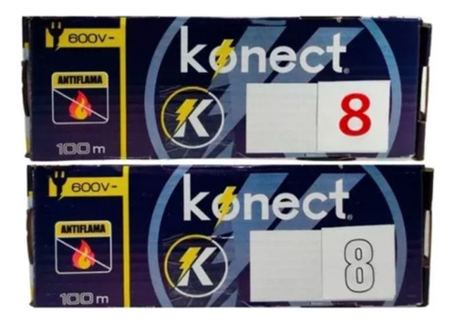 Cable Eléctrico Cca Calibre 8 Blanco Y Rojo 100m 2 Pzs