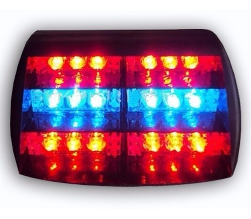 Estrobos De Policia Para Parabrisas Rojo Azul 18 Led Nuevo