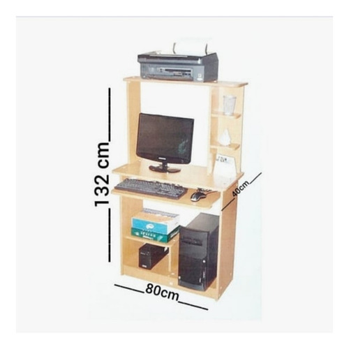 Imagen 2 de 2 de Mesa Para Computadora Con Biblioteca