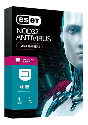 Imagen 1 de 1 de Eset Nod32 Antivirus Gamer Limited Edition Infamous - 1pc