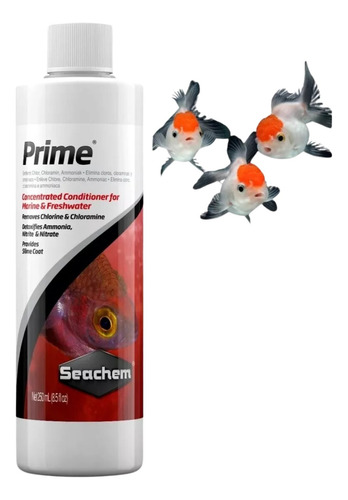 Seachem Prime 250ml Cond Água Doce E Salgada Aquario 10.000l