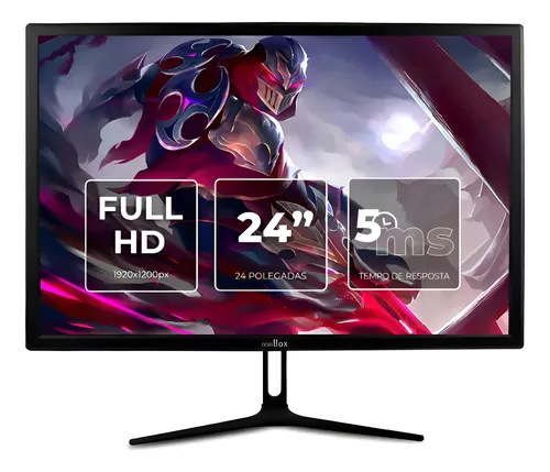 Monitor 24 Polegadas 1920x1200px Vga Hdmi 5ms Ful Led Hd Preto 127/220v ...