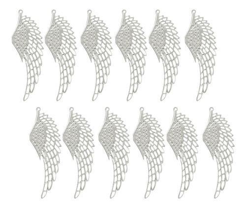12pcs Colgantes Ángel Huecas Antigua