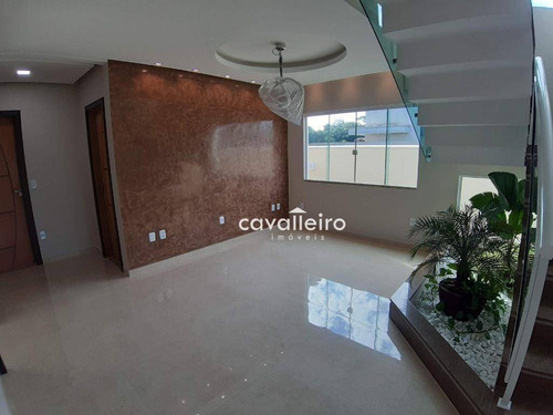 Casa De Luxo Em Cond. Próximo Ao Centro, 5 Quartos, Piscina E Área Gourmet, 262 M² Por R$ 1.300.000 - Centro - Maricá/rj - Ca4217