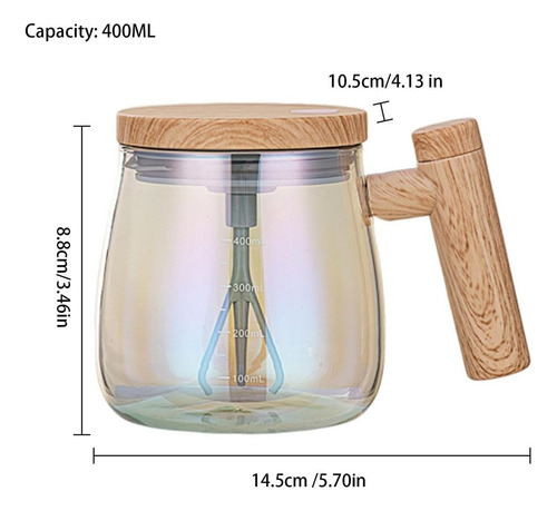 Pack X2 Taza Eléctrica Con Mezclador Automático Mug 400ml
