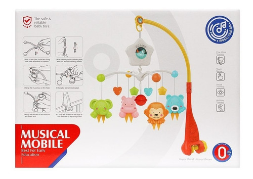 Móvil Musical Didáctico Para Cuna Bebe Y Practicuna