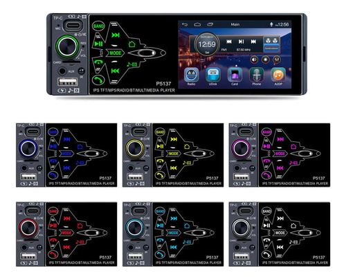 Radio  Con Pantalla Multimedia Para Auto Tactil Bluetooth