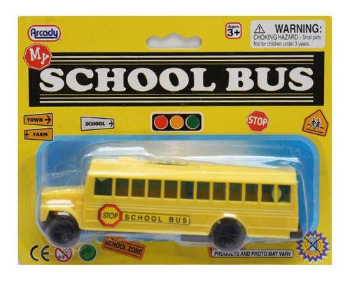 Juguete Carrito Mini Autobus Escolar School Bus Jugar Niños Color Amarillo