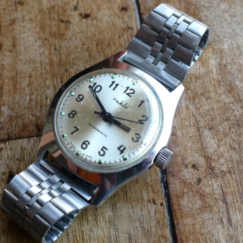 Ruhla Aleman Setentas Reloj Vintage Antiguo Cuerda 28919swt
