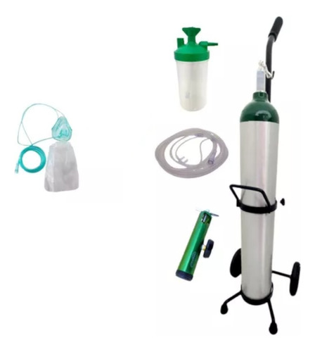 Kit Tanque De Oxigeno 682 Lt Con Carrito + Mascarilla Reserv