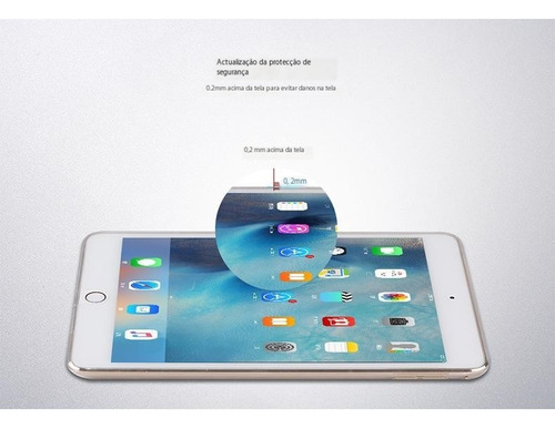 Capa Transparente Tpu Simples Para iPad 9ª/8ª/7ª Geração Cor Branco Transparente (tpu Altamente Transparente)