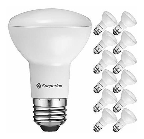 Focos Led - Sunperian 12 Pack Br20 Led Bulb, 6w=50w, 6500k U