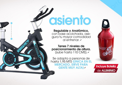 Imagen 2 de 10 de Bicicleta Fija Spinning Profesional Con Amortiguador 30 Kgs
