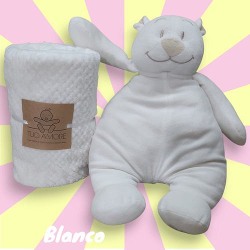 Manta Polar Bebe Frazada Cuna Nido Manta Polar Honey Blanco