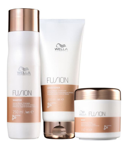 Wella Fusion - Kit Sh 250ml + Cond 200ml + Máscara 150ml