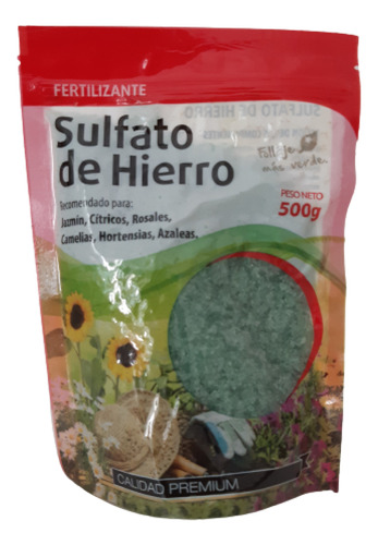 Pack Sulfato De Hierro Fertilizante Lj 500g X 5u