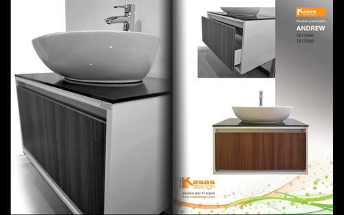 Mueble De Baño Kd Andrew 1 Gaveta Con Tope De Vidrio
