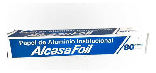 Papel De Aluminio Alcasa Foil De 80 Mts X 40 Cm