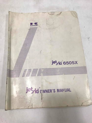 Manual De Usuario Propietario Kawasaki Sx 650 Jetski Service