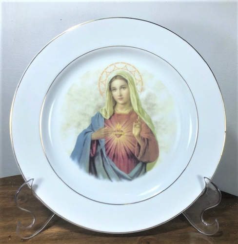 Prato Porcelana Sagrado Coração De Maria 28cm