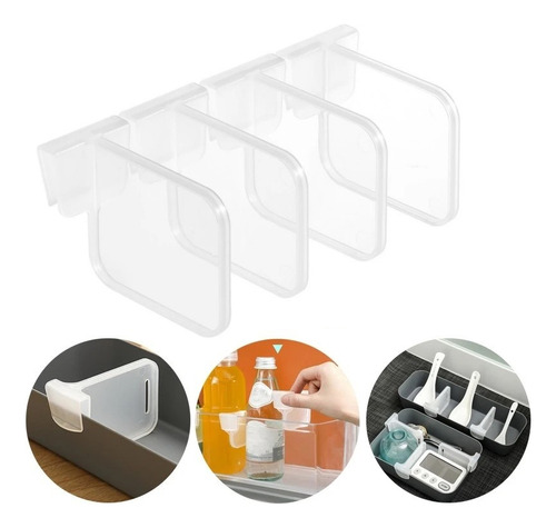 Organizador Para Estante De Heladera Divisor Ajustable 8 Pcs