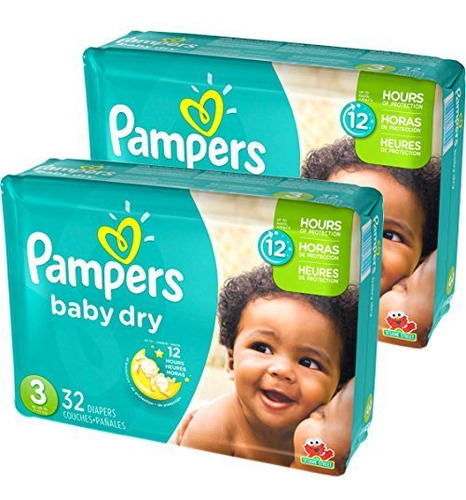 Pampers Baby-dry - Panales Para Bebes, Talla 3, Paquete Jumb