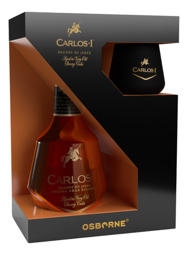 Brandy Carlos 1 Gran Reserva 700cc + Vaso - Recoleta