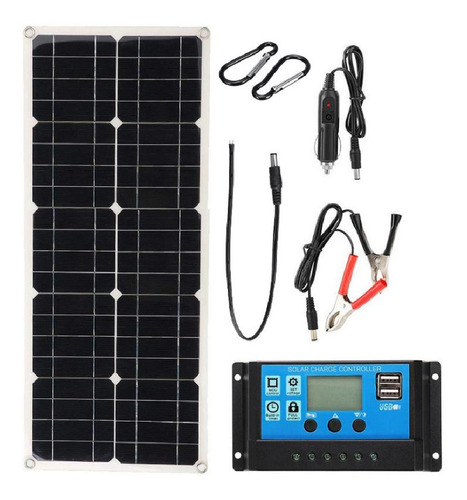 100w Panel Solar 100a Lcd Controller 12v Cargador De Batería