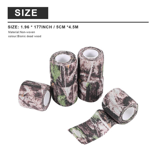 Cinta De Camuflaje Adhesiva, Vendaje Elástico De Camuflaje,