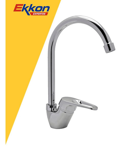 Imagen 4 de 9 de Grifería Monocomando Cocina Mesada Hydros Pico Alto 145411