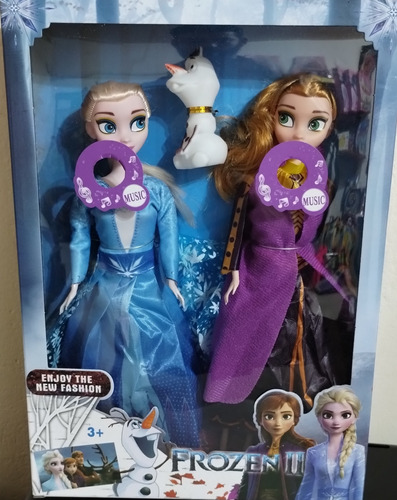 Combo Muñecas Frozen 2 Anna Y Elsa Cantan Español Libre Soy!