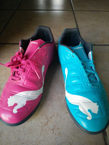zapatillas puma azul y rosa