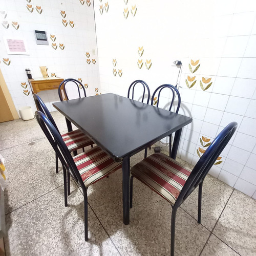 Juego De Comedor 6 Puestos Madera Sencillo