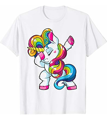 Playera Camiseta Dabbing Hermoso Unicornio Colores