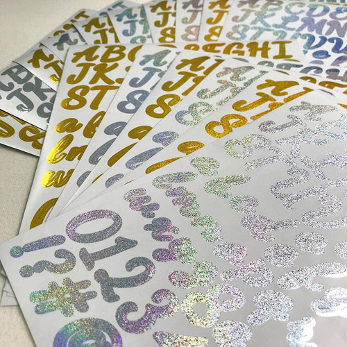 16 Pegatinas De Números De Letras De Vinilo, Calcomanías