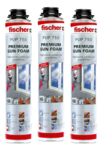 Fischer Espuma Para Pistola Poliuretano Expandido 750ml Pup