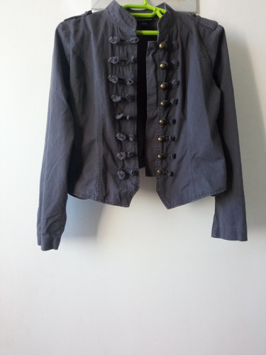Chaqueta Tipo Militar Verde Gris Juvenil M (Usado)